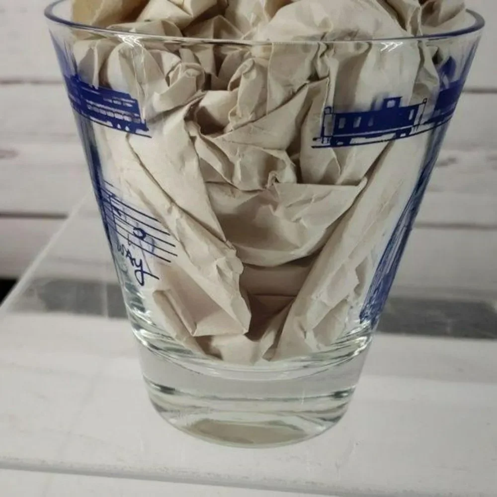 Railroad‎ Crossing AAR Grow Grow By The Rail Way” Rare Glass Train Cup
